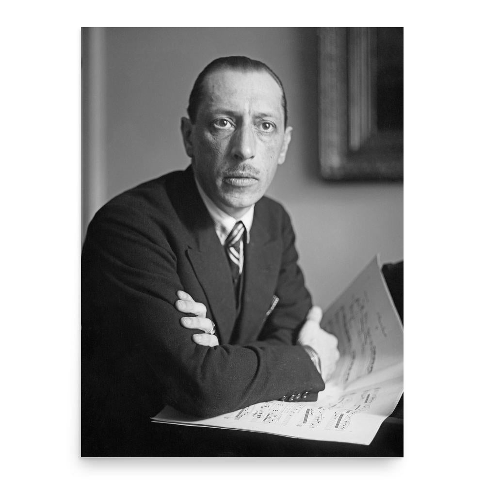 Stravinsky poster print, in size 18x24 inches.