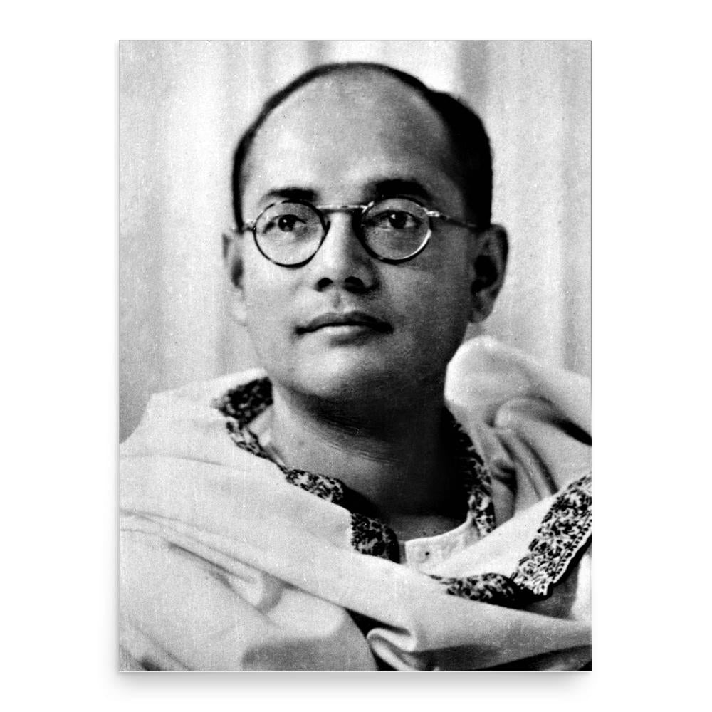 Subhas Chandra Bose poster print, in size 18x24 inches.