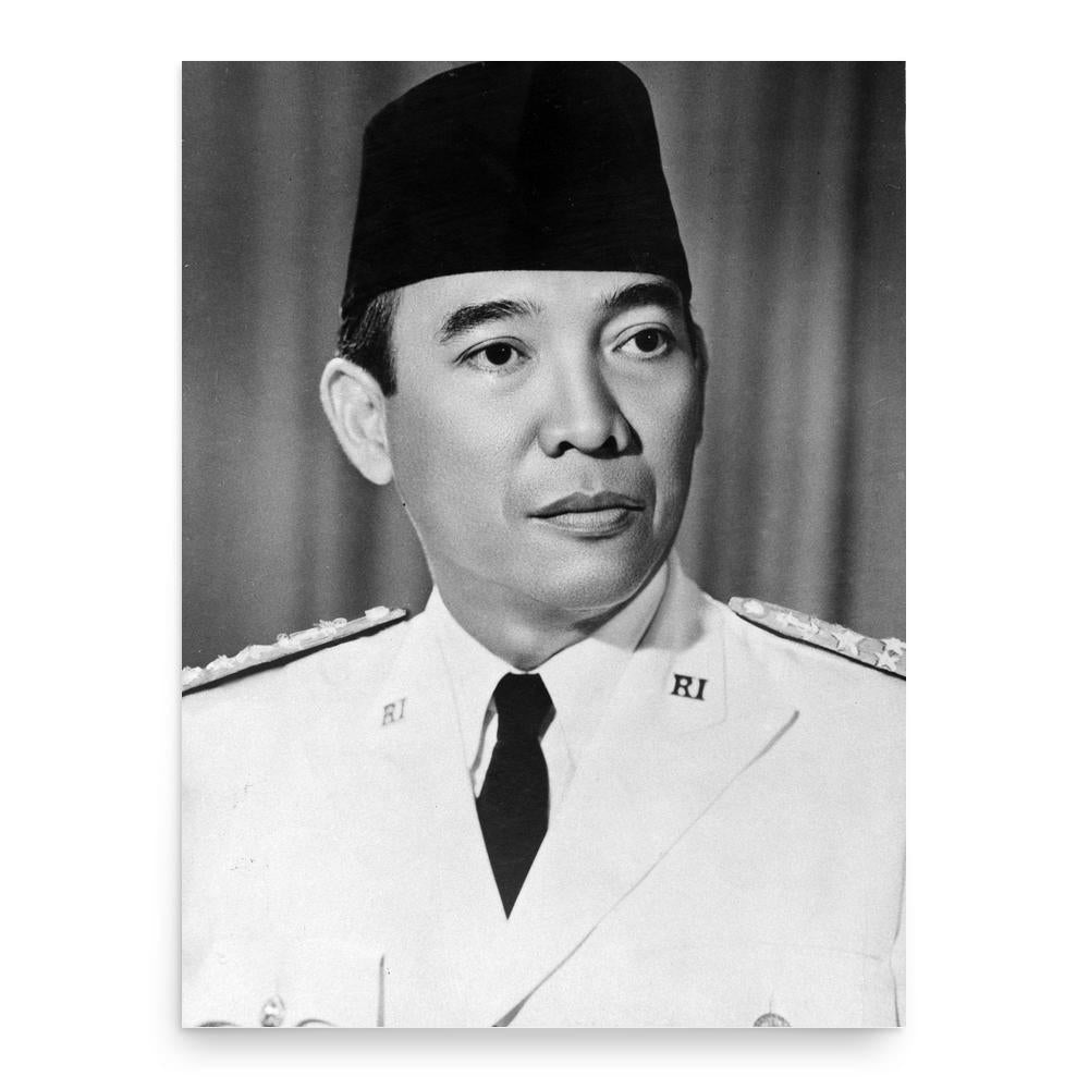 Sukarno poster print, in size 18x24 inches.