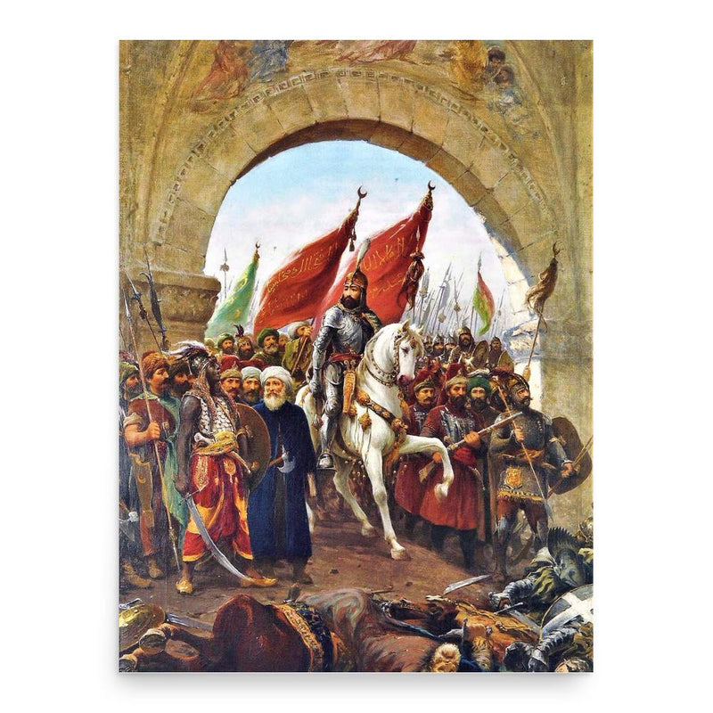 Sultan Mehmed II poster print, in size 18x24 inches.