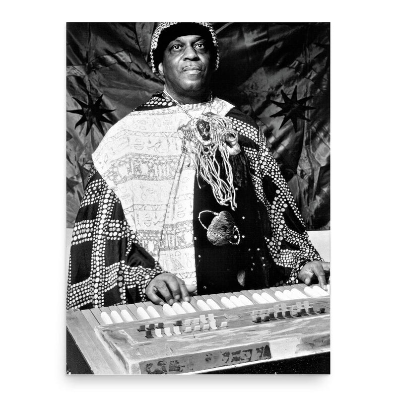 Sun Ra poster print, in size 18x24 inches.