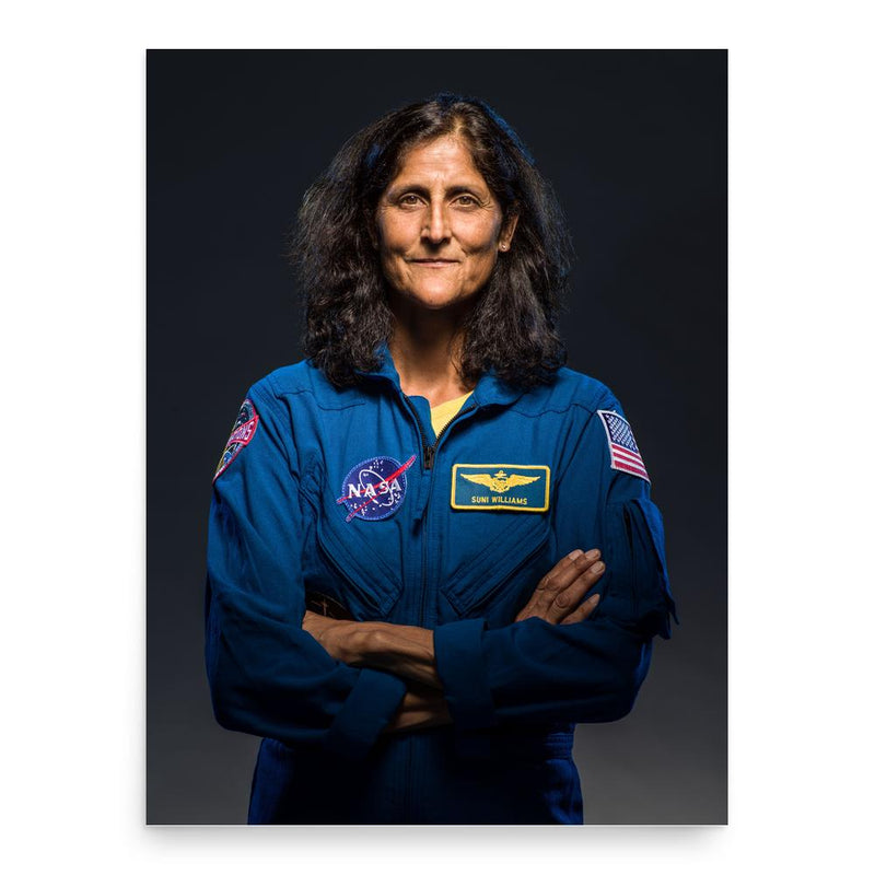 Sunita Williams poster print, in size 18x24 inches.