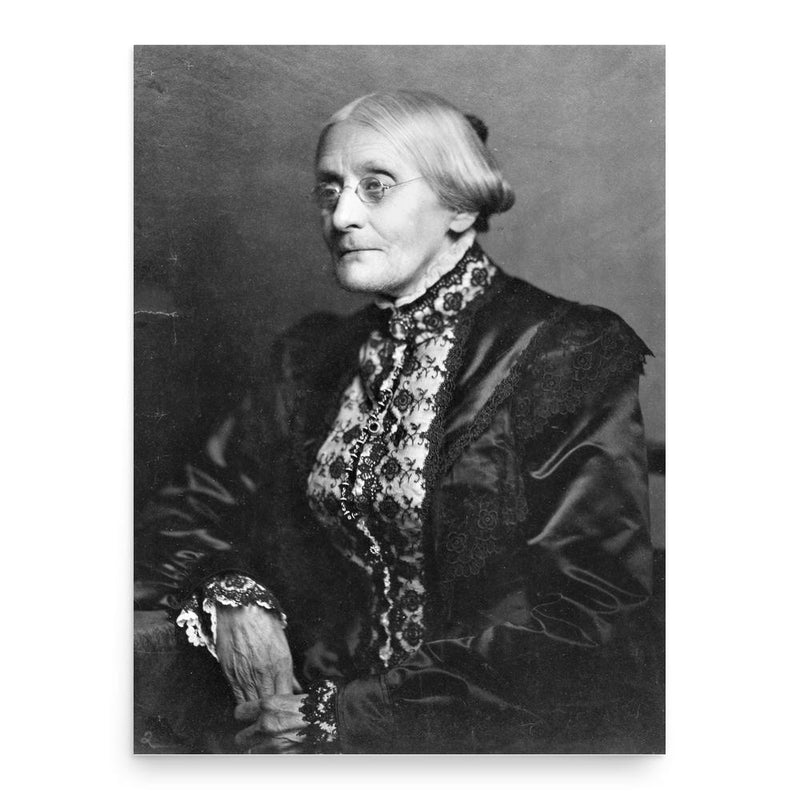 Susan B. Anthony poster print, in size 18x24 inches.