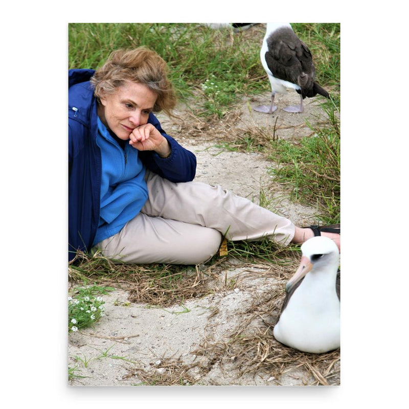 Sylvia Earle poster print, in size 18x24 inches.