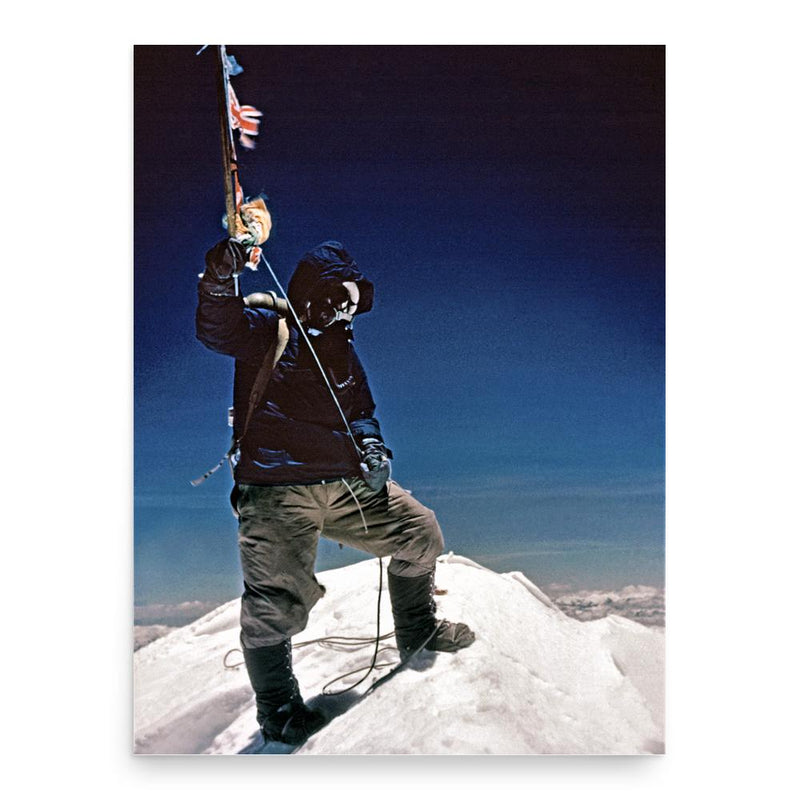 Tenzing Norgay poster print, in size 18x24 inches.