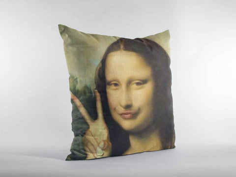 A Mona Lisa meme tilted slightly to the side, set against a white background.