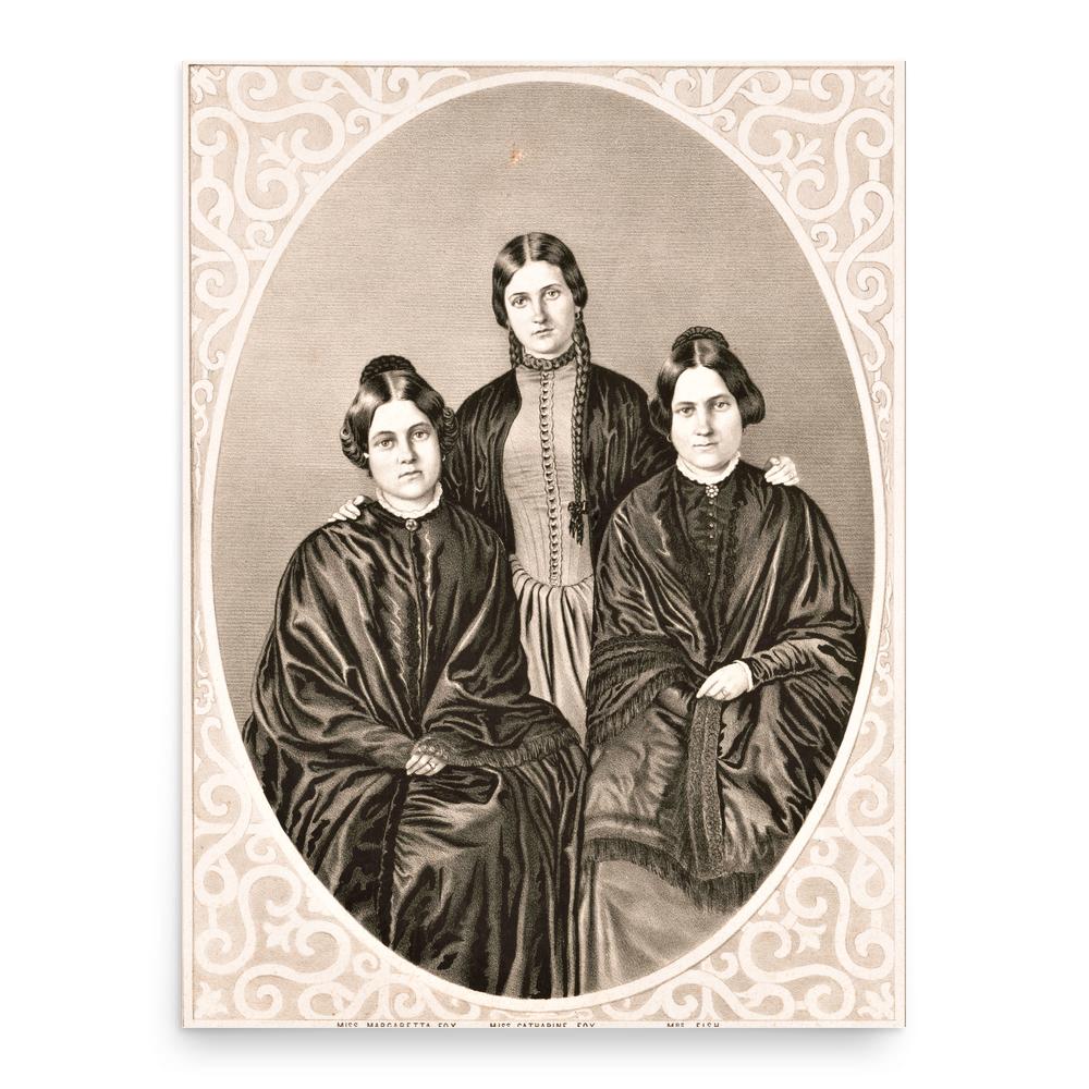 The Fox Sisters poster print, in size 18x24 inches.
