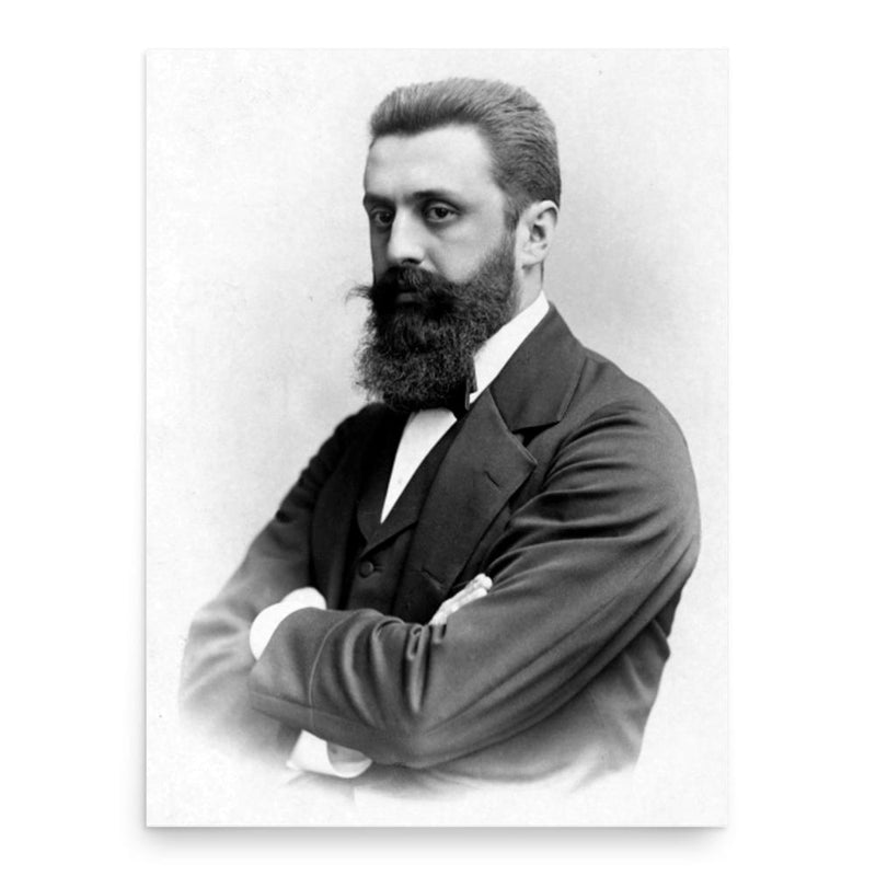 Theodor Herzl poster print, in size 18x24 inches.