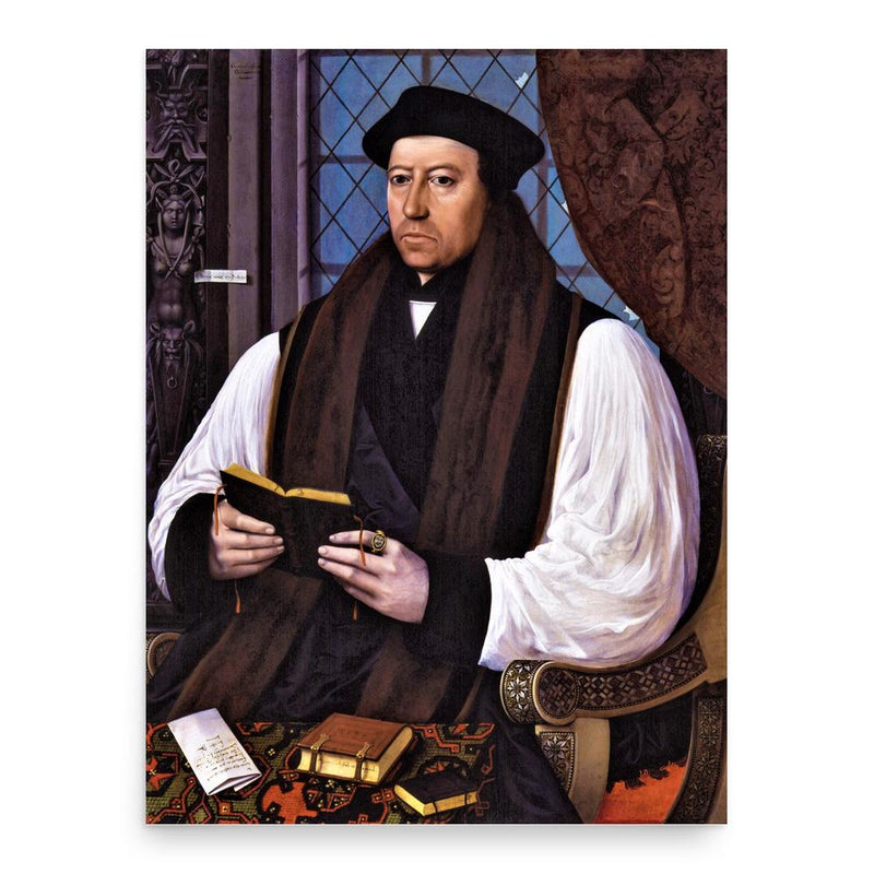 Thomas Cranmer poster print, in size 18x24 inches.