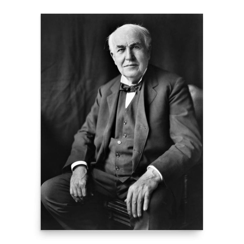 Thomas Edison poster print, in size 18x24 inches.