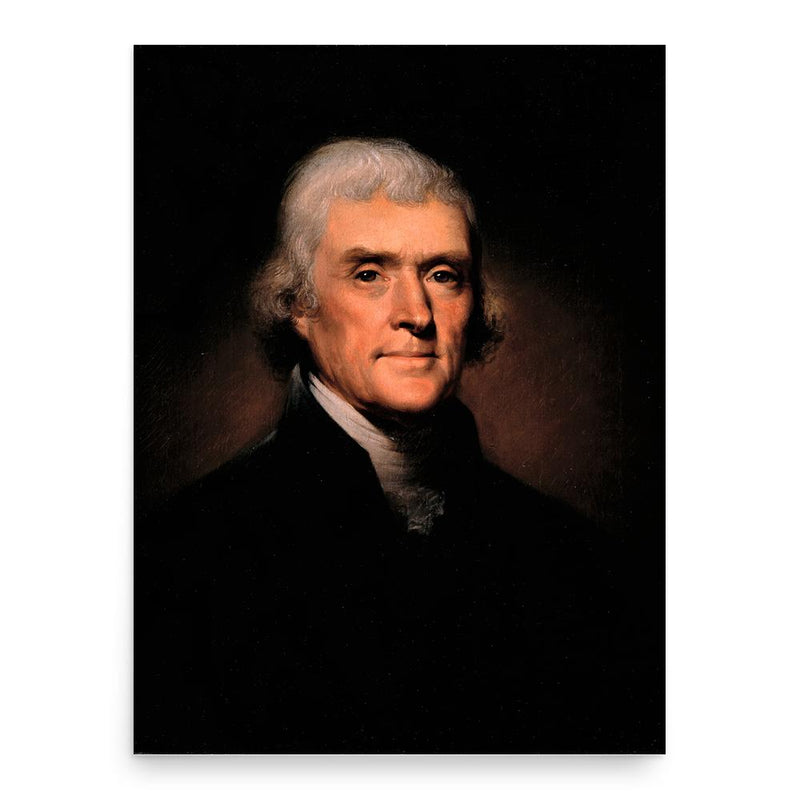 Thomas Jefferson poster print, in size 18x24 inches.