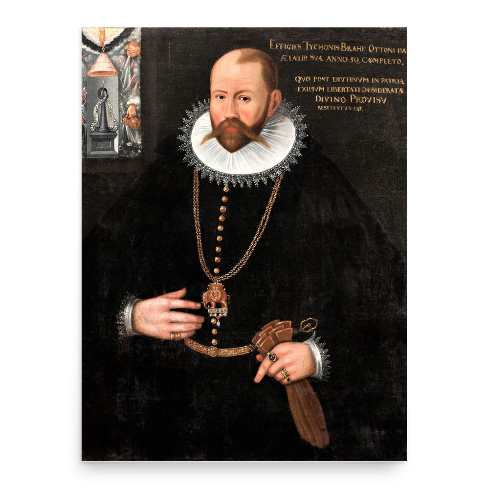 Tycho Brahe poster print, in size 18x24 inches.