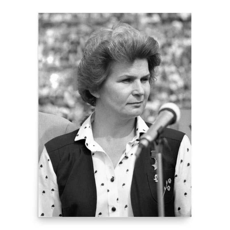 Valentina Tereshkova poster print, in size 18x24 inches.