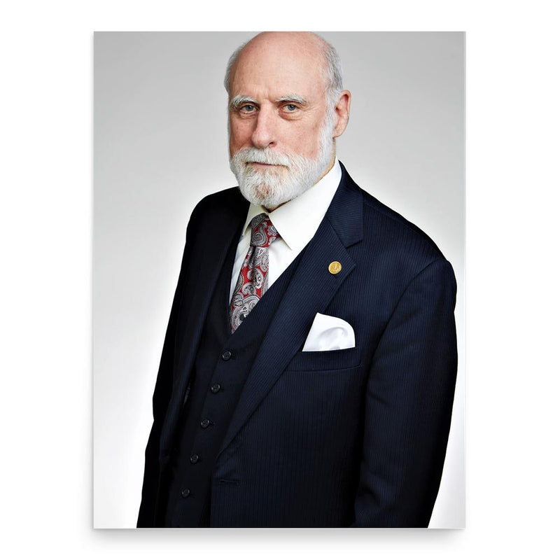 Vint Cerf poster print, in size 18x24 inches.