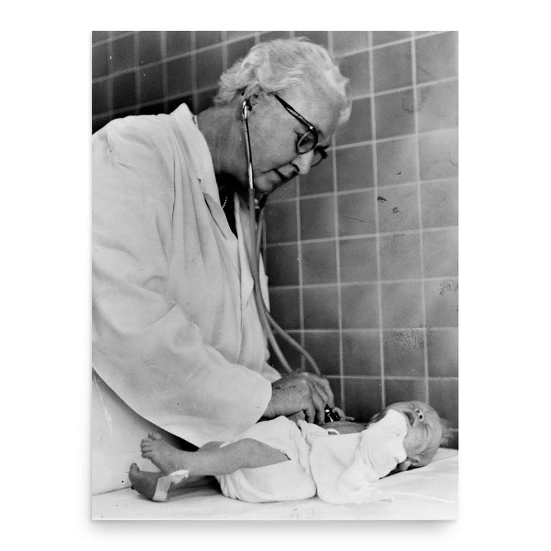 Virginia Apgar poster print, in size 18x24 inches.