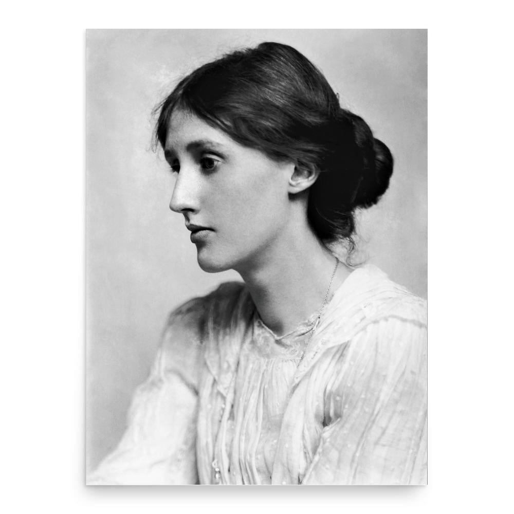 Virginia Woolf poster print, in size 18x24 inches.