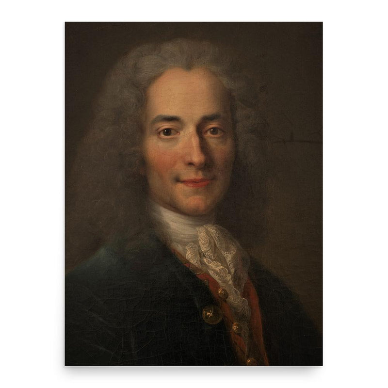 Voltaire poster print, in size 18x24 inches.