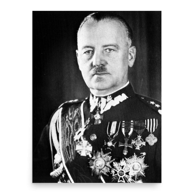 Władysław Sikorski poster print, in size 18x24 inches.