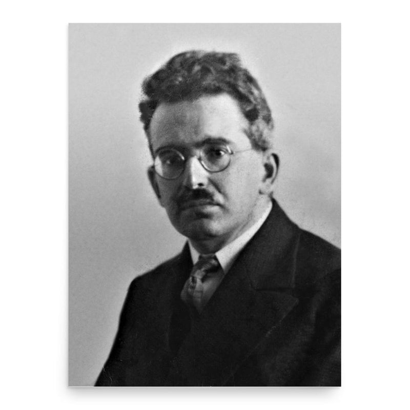 Walter Benjamin poster print, in size 18x24 inches.