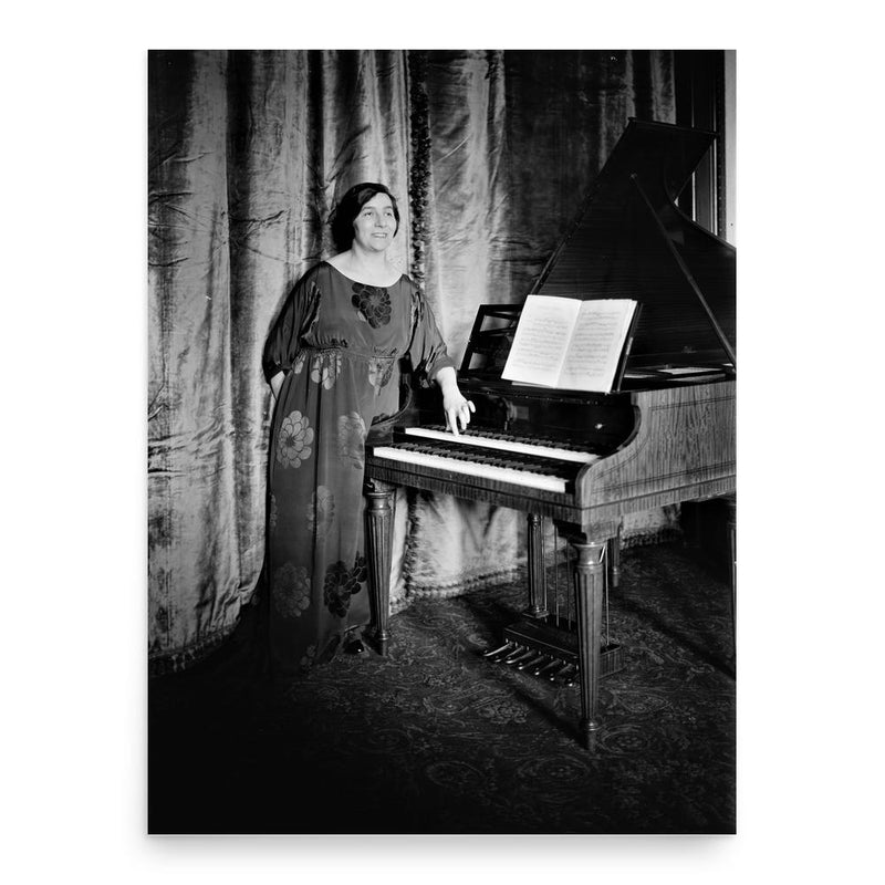 Wanda Landowska poster print, in size 18x24 inches.