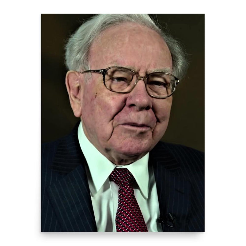 Warren Buffett poster print, in size 18x24 inches.