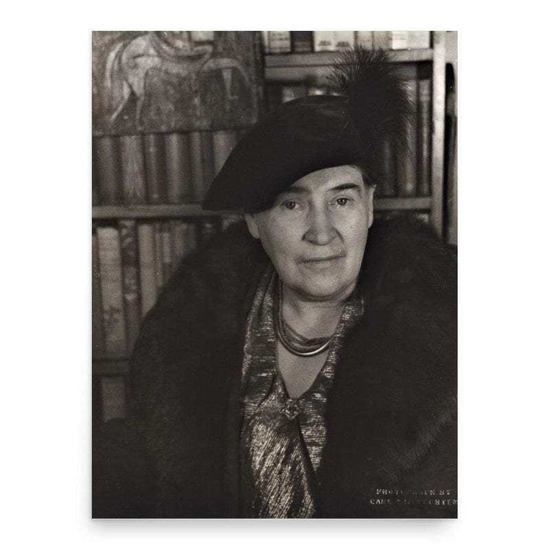 Willa Cather poster print, in size 18x24 inches.