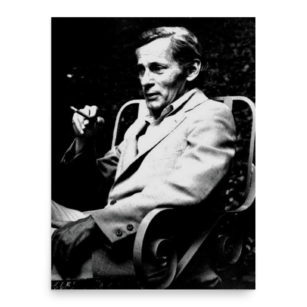 William Gaddis poster print, in size 18x24 inches.