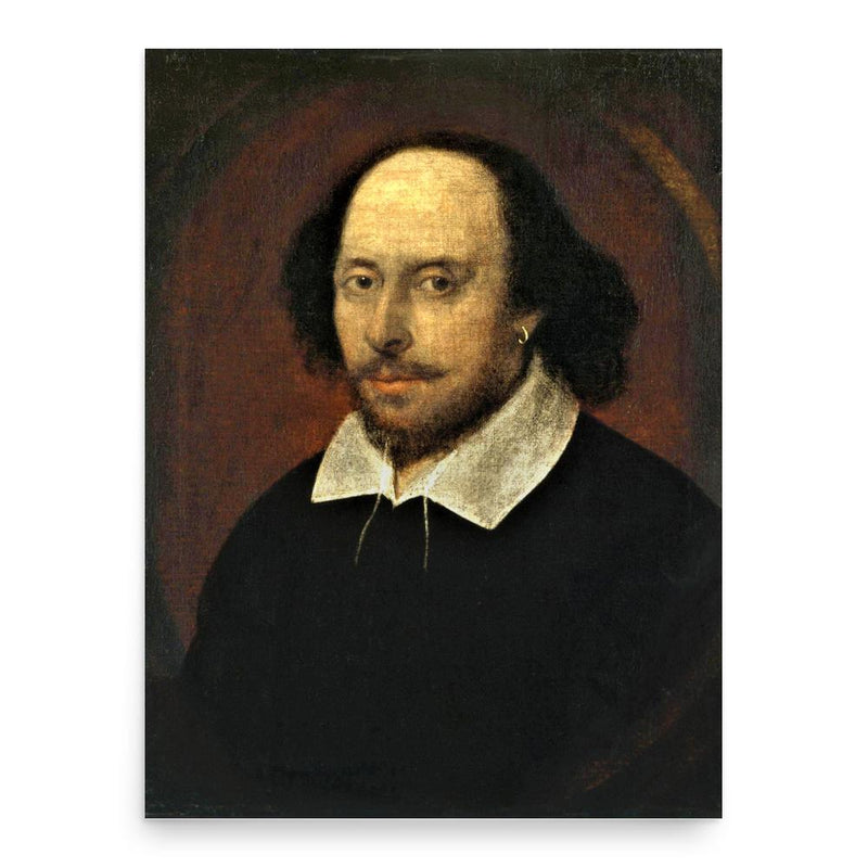 William Shakespeare poster print, in size 18x24 inches.