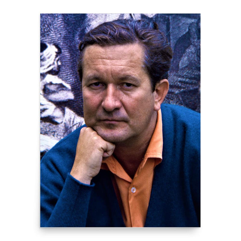 William Styron poster print, in size 18x24 inches.