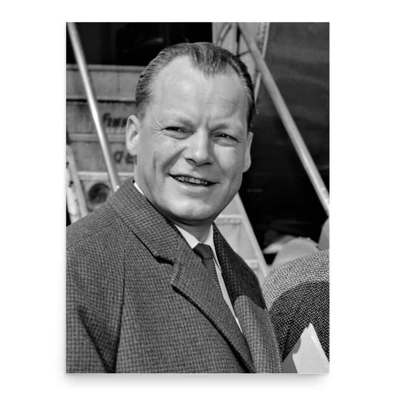 Willy Brandt poster print, in size 18x24 inches.