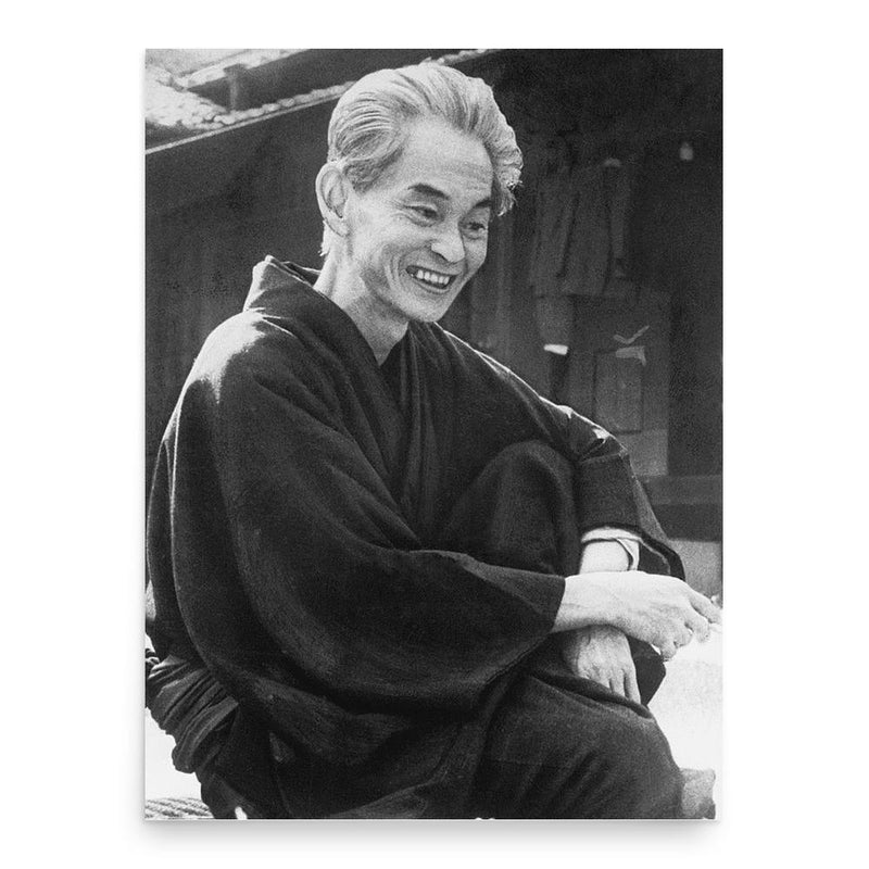 Yasunari Kawabata poster print, in size 18x24 inches.