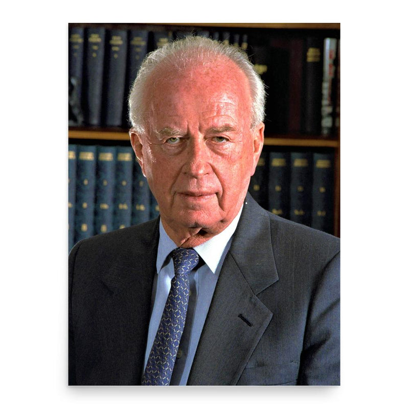 Yitzhak Rabin poster print, in size 18x24 inches.