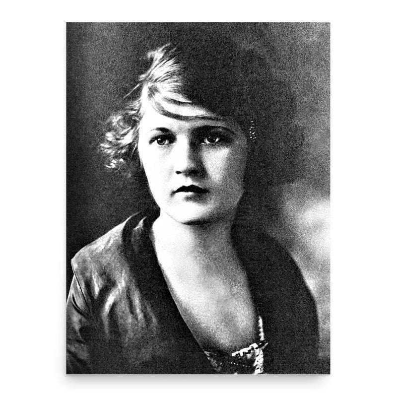 Zelda Fitzgerald poster print, in size 18x24 inches.