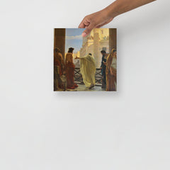 An Ecce Homo poster on a plain backdrop in size 10x10”.