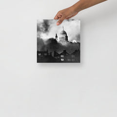 A St Paul's Survives poster on a plain backdrop in size 10x10”.