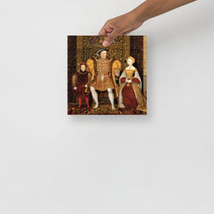 A Family of Henry VIII poster on a plain backdrop in size 10x10”.