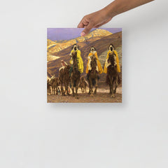 A Journey of the Magi by James Tissot poster on a plain backdrop in size 12x12”.