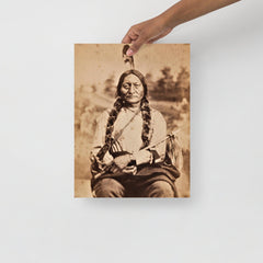 A Sitting Bull by Goff poster on a plain backdrop in size 12x16”.