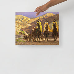 A Journey of the Magi by James Tissot poster on a plain backdrop in size 12x16”.