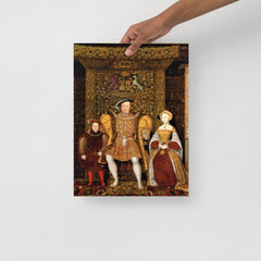 A Family of Henry VIII poster on a plain backdrop in size 12x16”.