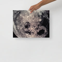 A Far Side of the Moon by Apollo 8 poster on a plain backdrop in size 12x16”.