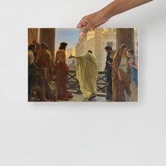 An Ecce Homo poster on a plain backdrop in size 12x18”.