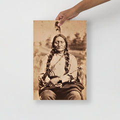 A Sitting Bull by Goff poster on a plain backdrop in size 12x18”.