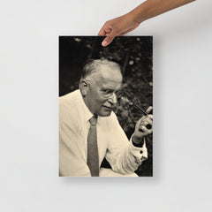 A Carl Jung poster on a plain backdrop in size 12x18”.
