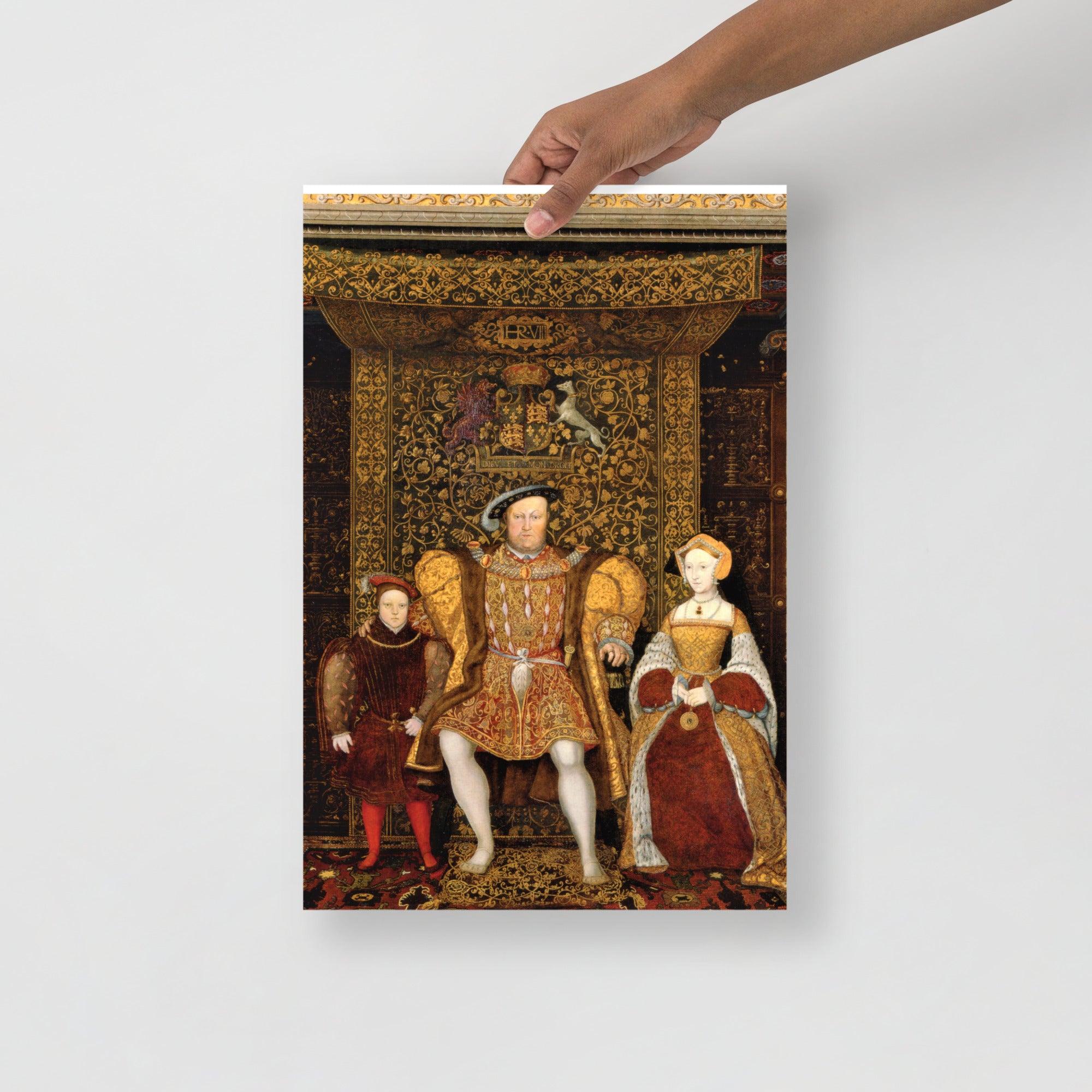 A Family of Henry VIII poster on a plain backdrop in size 12x18”.