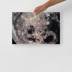 A Far Side of the Moon by Apollo 8 poster on a plain backdrop in size 12x18”.