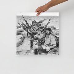 A Special Air Service in North Africa poster on a plain backdrop in size 16x16”.
