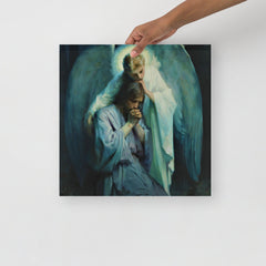 An Agony In The Garden poster on a plain backdrop in size 16x16”.