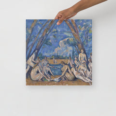 The Large Bathers poster on a plain backdrop in size 16x16”.