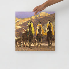 A Journey of the Magi by James Tissot poster on a plain backdrop in size 16x16”.